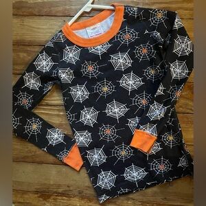 Hanna Andersson Black Shirt with Orange Trim and Web Design